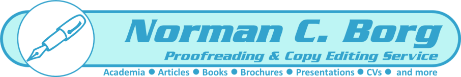 Norman C. Borg - Proofreading & Copy Editing